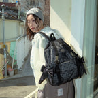 siweol Bow String Backpack / Dot Black