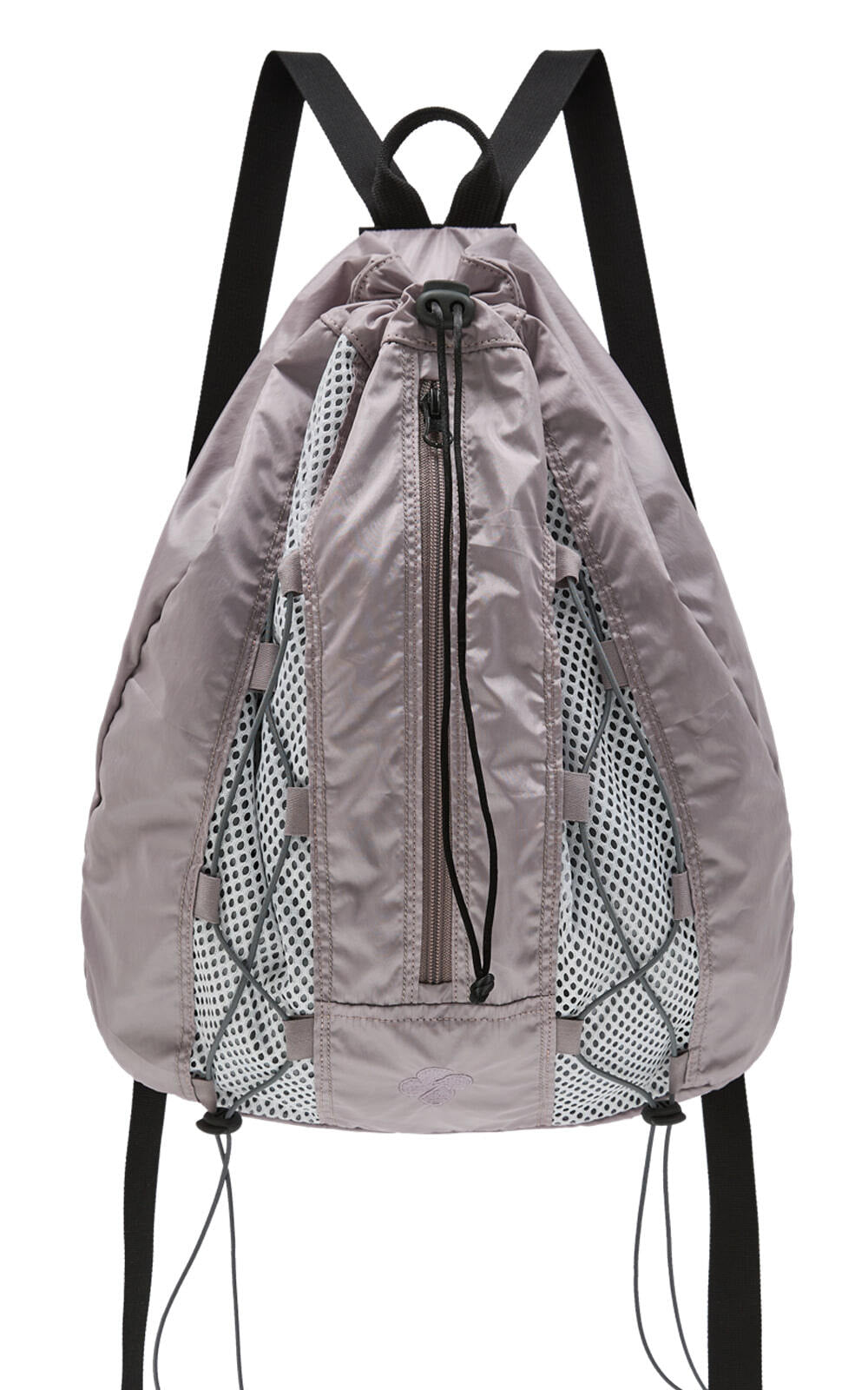 HOODHOOD Mesh String Backpack / ash pink