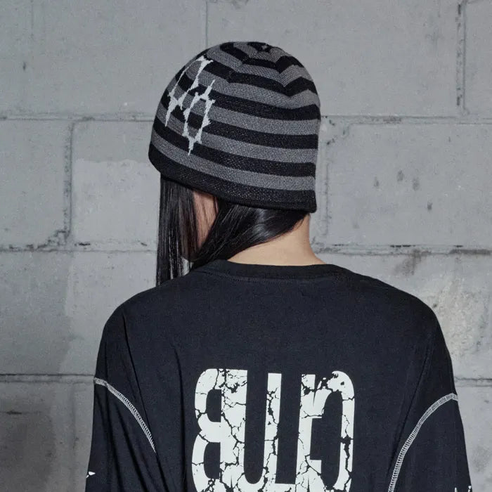 LSC Symbol Logo Stripe Beanie Black
