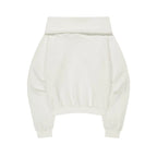 ILLIGO PURE BOW OFF SHOULDER SWEATSHIRT WHITE