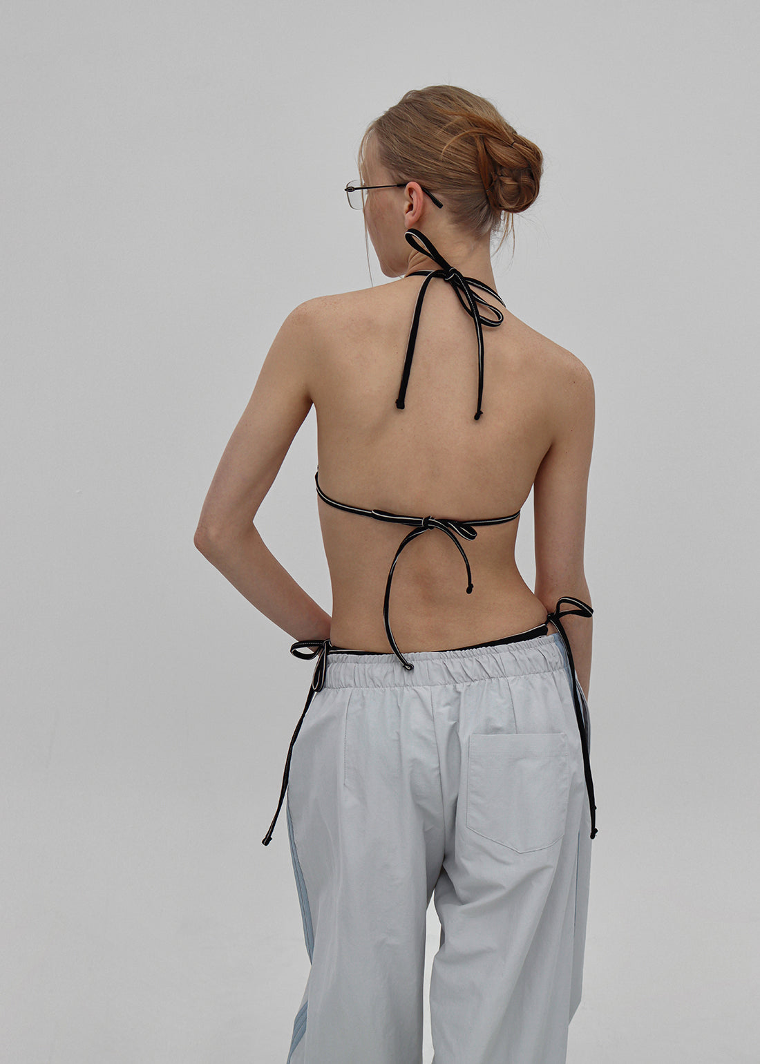 [韓國製造🇰🇷] Lafranc Striped String Bikini / Black