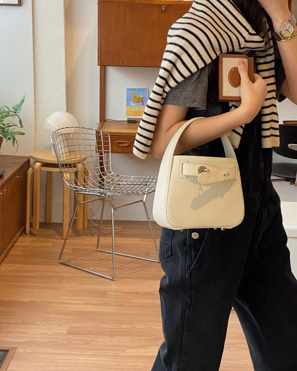 [100%牛皮] THE OFTN TILT / CREAM IVORY S