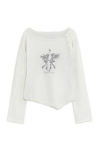 hugyourskin Fallen angel button knit top (White)