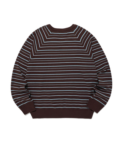 MULTI STRIPE 3STAR V NECK KNIT
[BROWN]