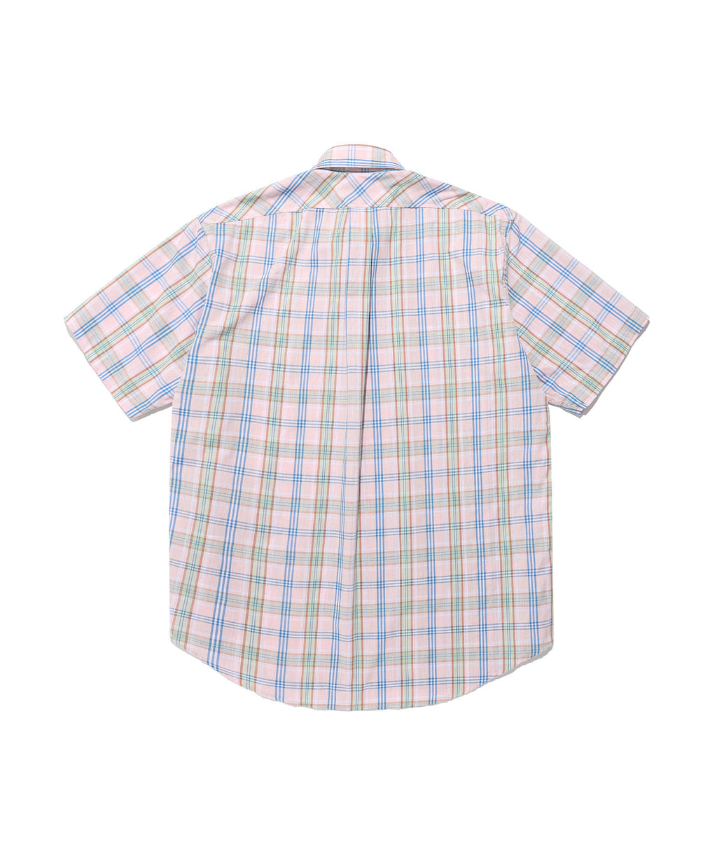 niceghostclub angel check big big half shirt [pink]