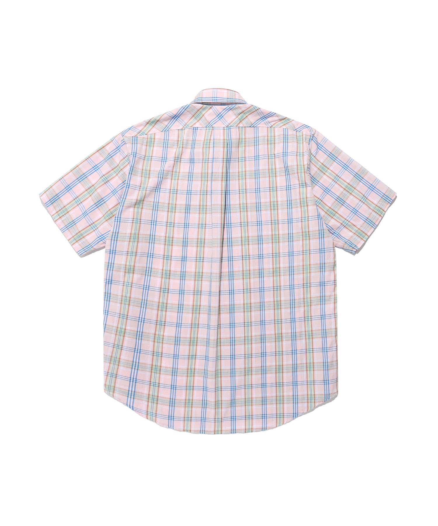 niceghostclub angel check big big half shirt [pink]