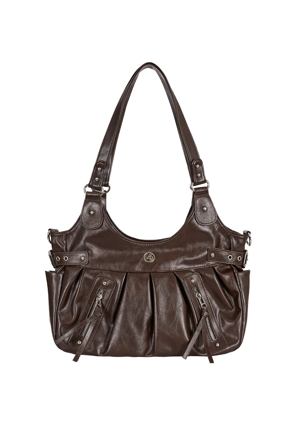 ILLIGO Amber Buckle Shoulder Bag / Brown