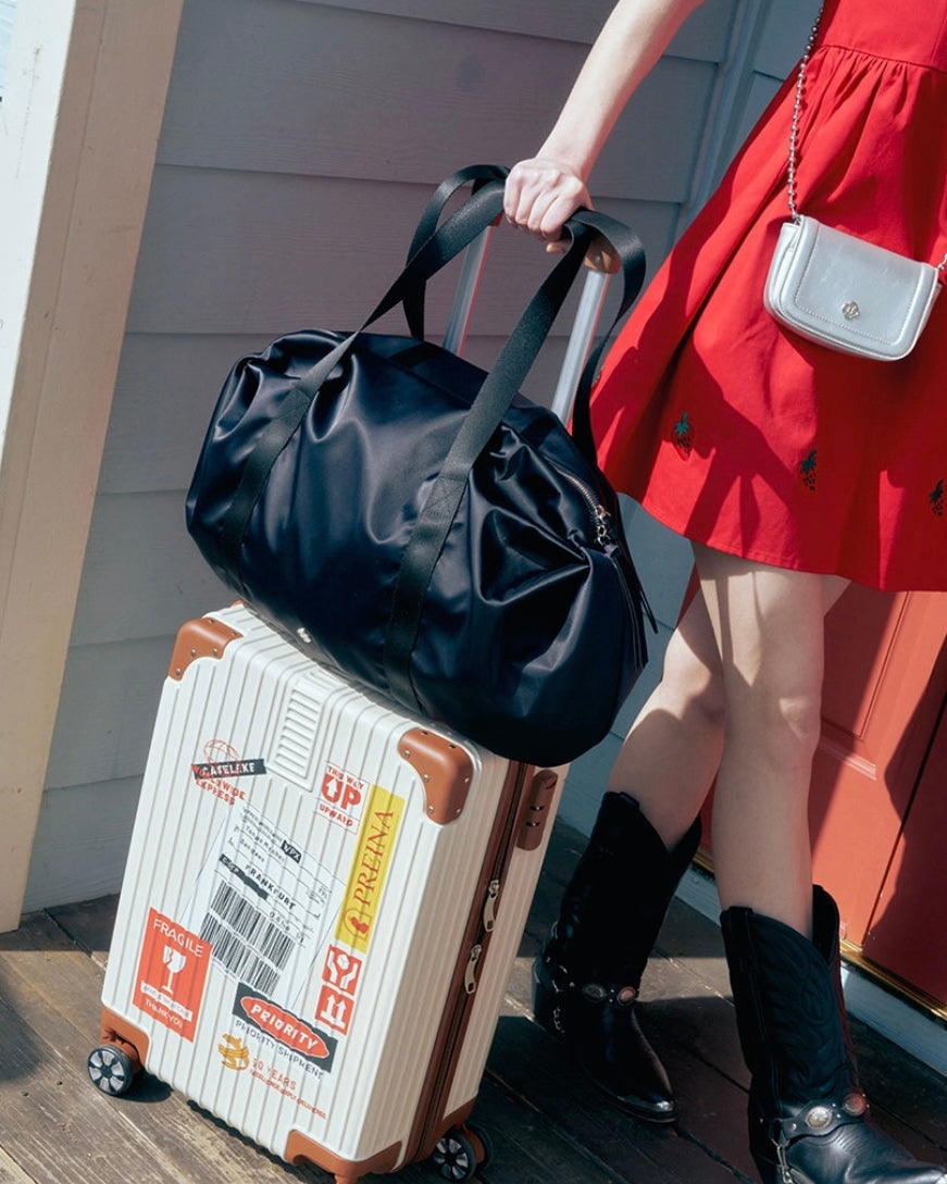 Heeari Aurora Shirring Duffel Big Bag / black