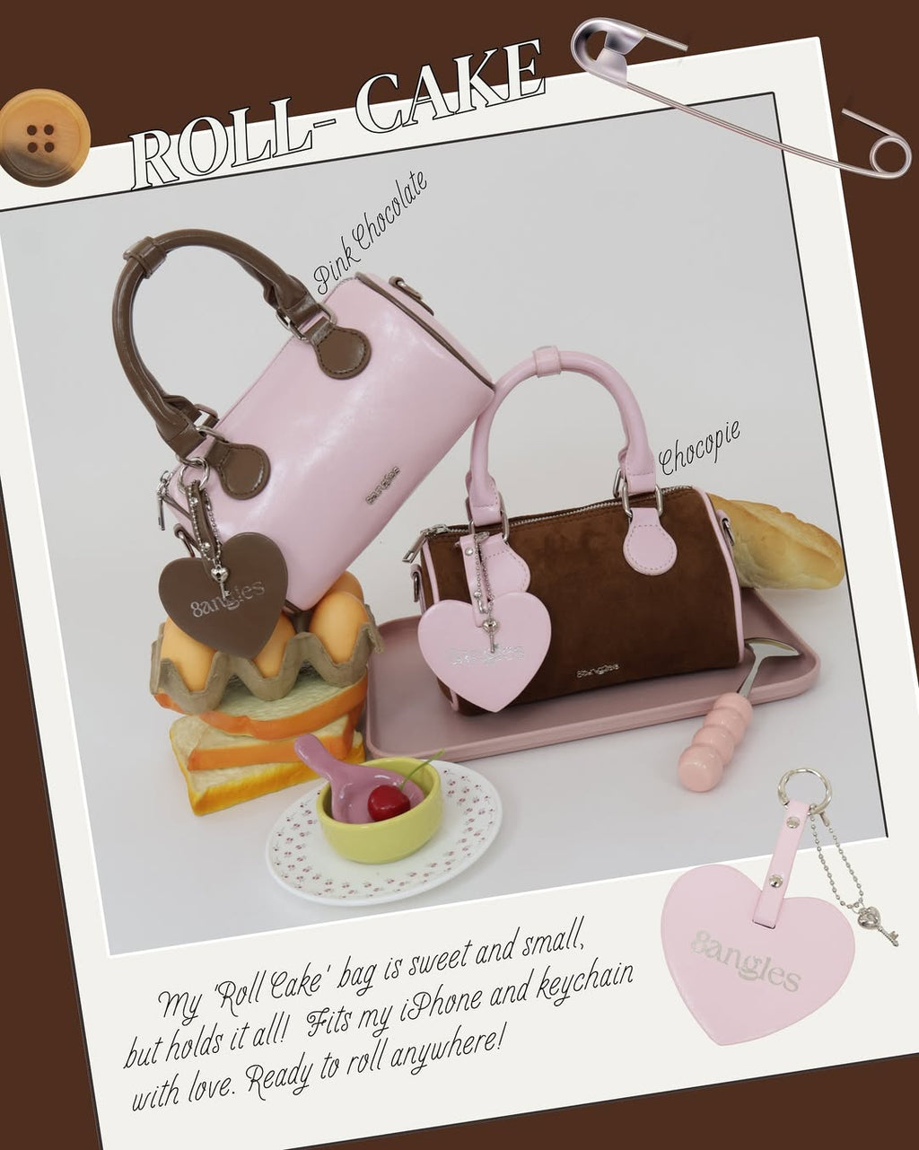 [香港現貨✨] Mini Roll-Cake Handbag / Crossbody Bag - 7colors