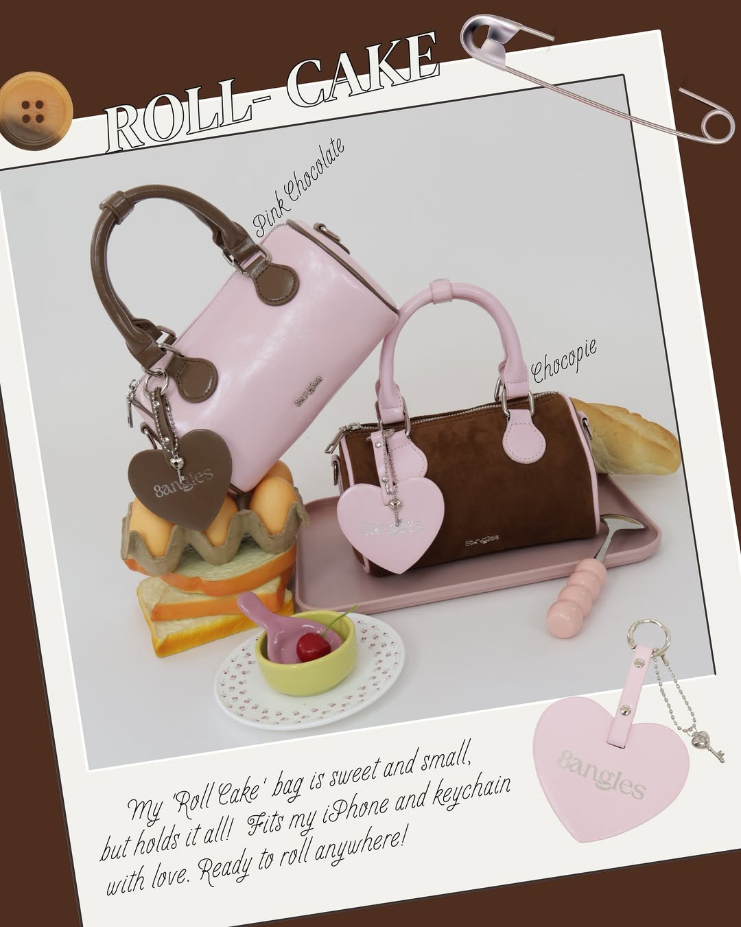 [香港現貨✨] Mini Roll-Cake Handbag / Crossbody Bag - 7colors