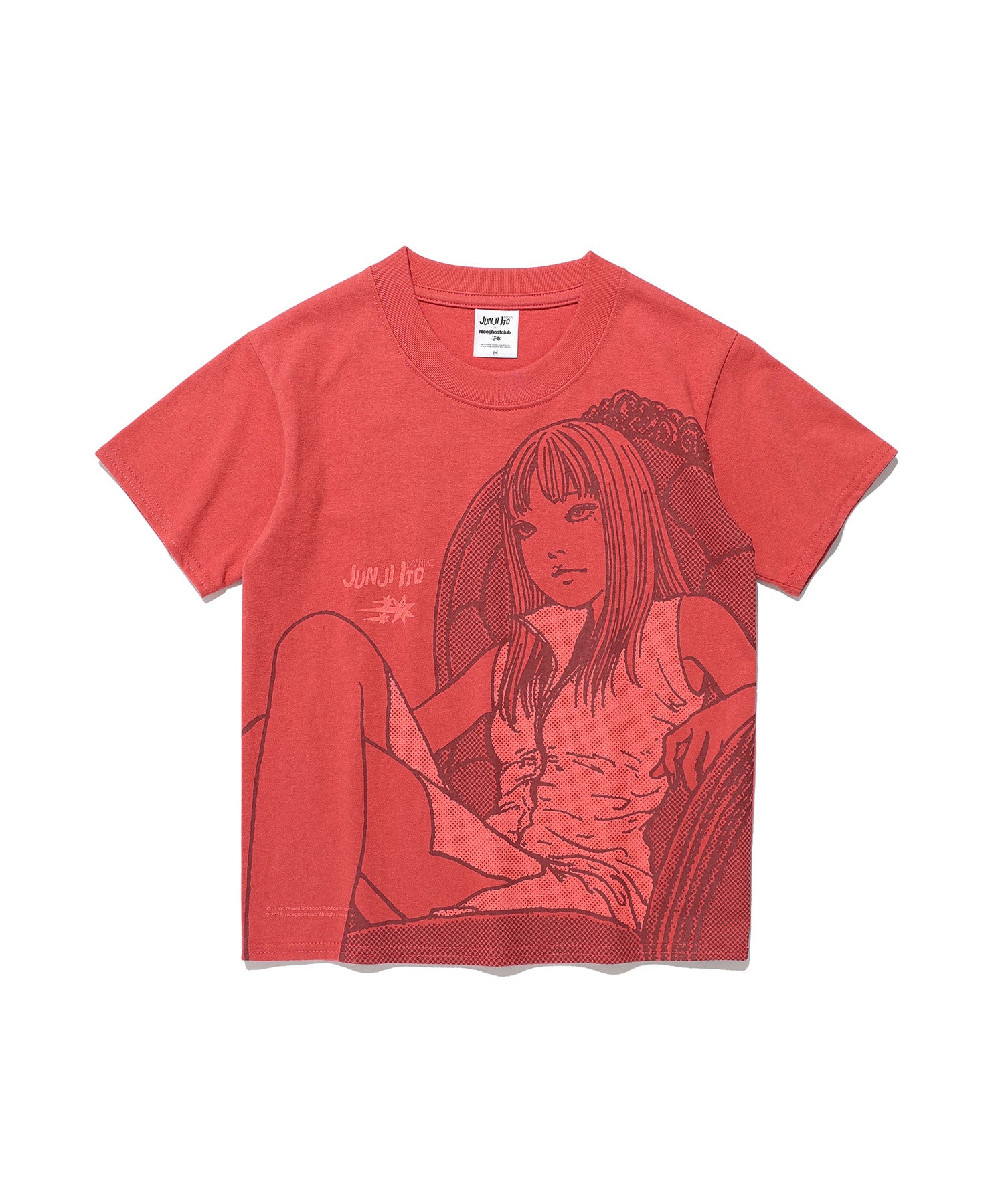 Tシャツ・カットソー [NICEGHOSTCLUB]JUNJI ITO MANIAC TOMIE SILHOUETTE MINI TEE_ niceghostclub junji ito maniac tomie mini tee [coral] – dttmclub