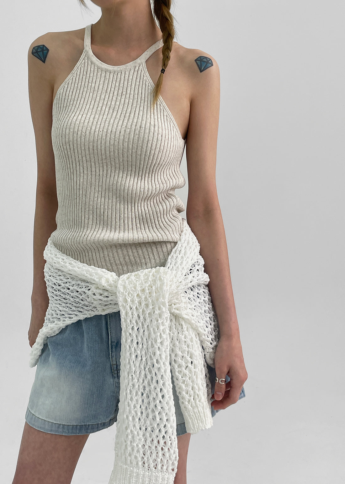[韓國製造🇰🇷] Morina Linen Summer Halter Neck Knit / 3colors
