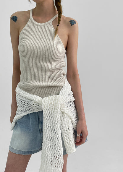 [韓國製造🇰🇷] Morina Linen Summer Halter Neck Knit / 3colors