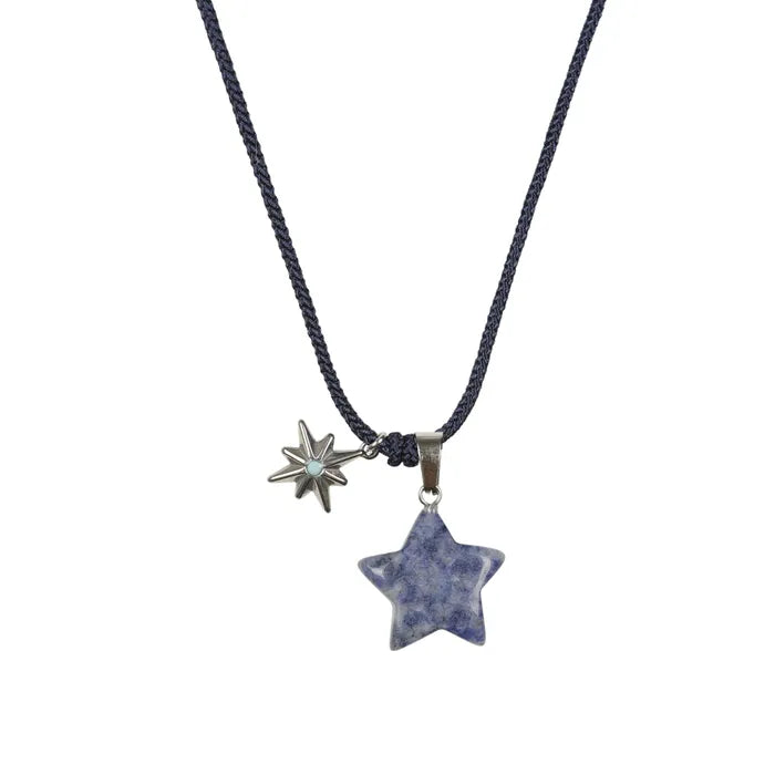 LSC Star Stone Pendant Necklace - Blue
