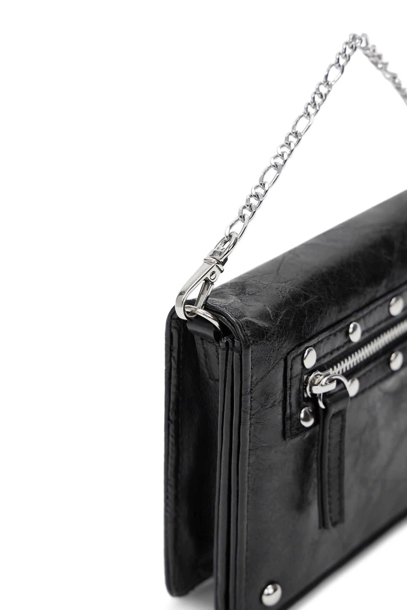 DEINET Travel Stud Cross Chain Mini Bag / Black