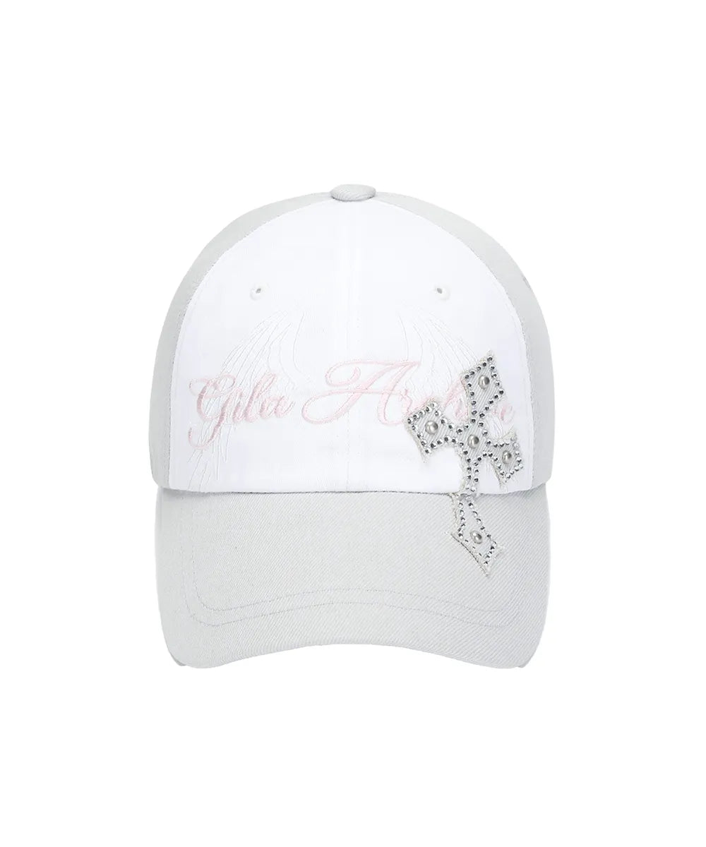 CROSS PATCHED WING BALLCAP_WHITE