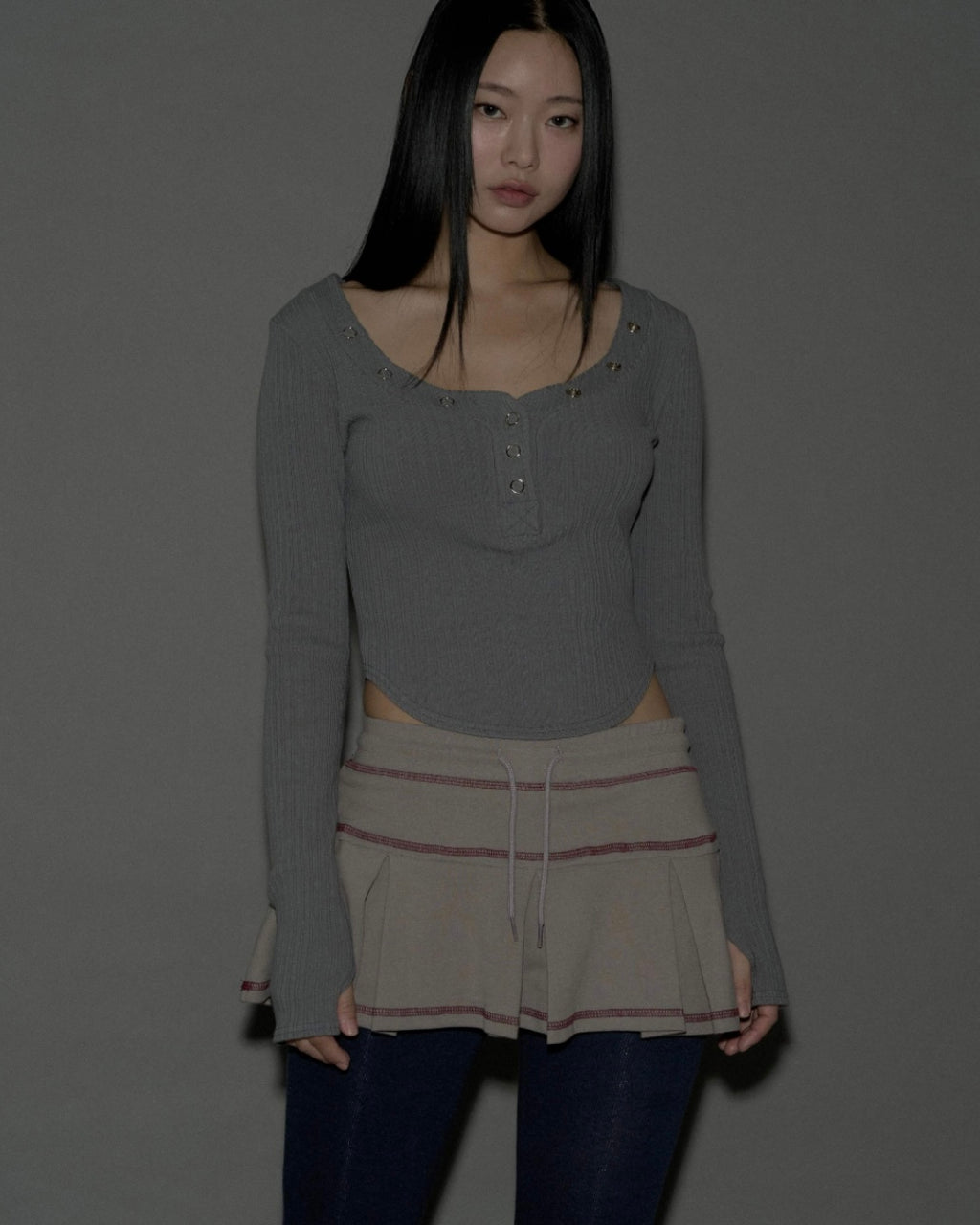 PLEASENOFOLLOW 24FW Bunny Snap Button Top / 8colors