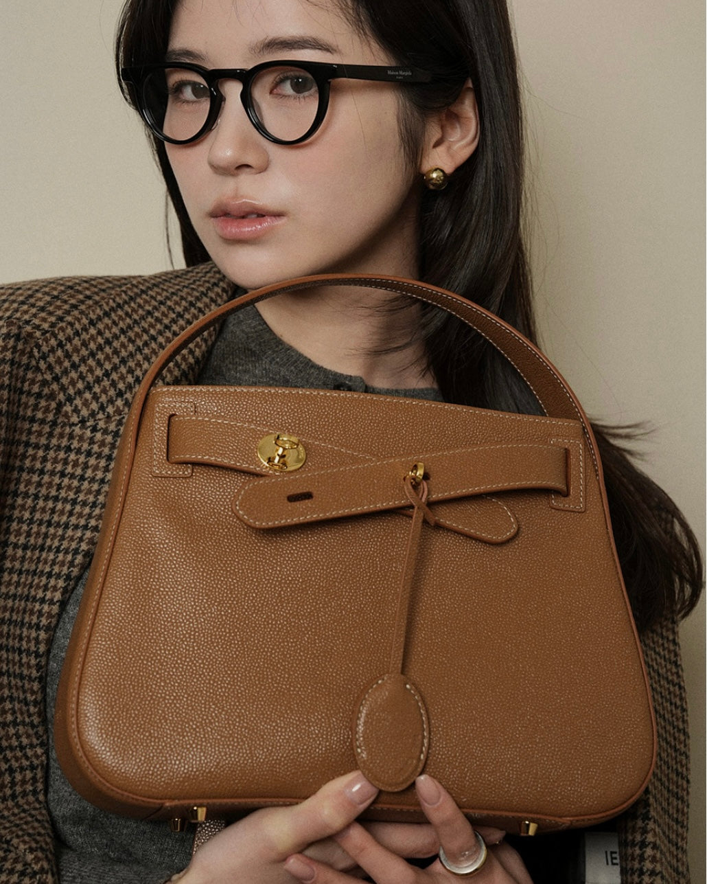 [100%牛皮] THE OFTN TILT CAMEL M