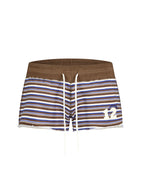 CALIE BABE STRIPE SHORTS BROWN