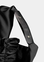 SAENGIN ORIGAMI RUFFLE BAG - BLACK