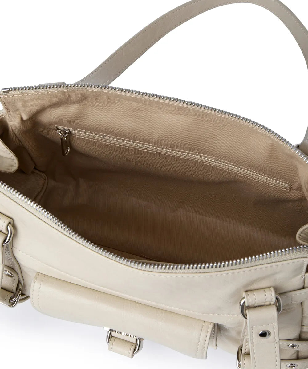 [DEINET] BELTED POCKET MINI SHOULDER BAG IN BEIGE