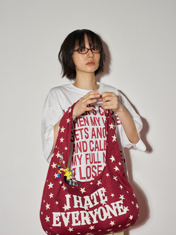 LSC REVERSIBLE STAR SHOULDER BAG (RED)