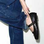 PAES Metal Stud Mary Jane - Black