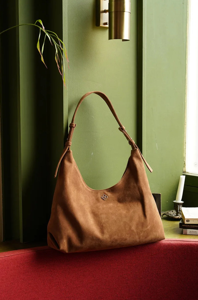 Heeari Ivy Suede Shoulder Bag - Camel