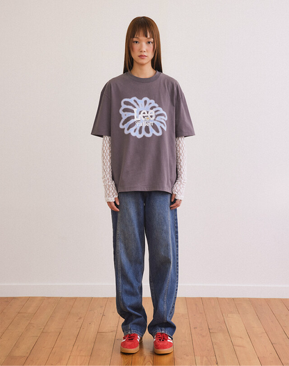 Fallett x Lee Sun Flower Short Sleeve Tee / charcoal