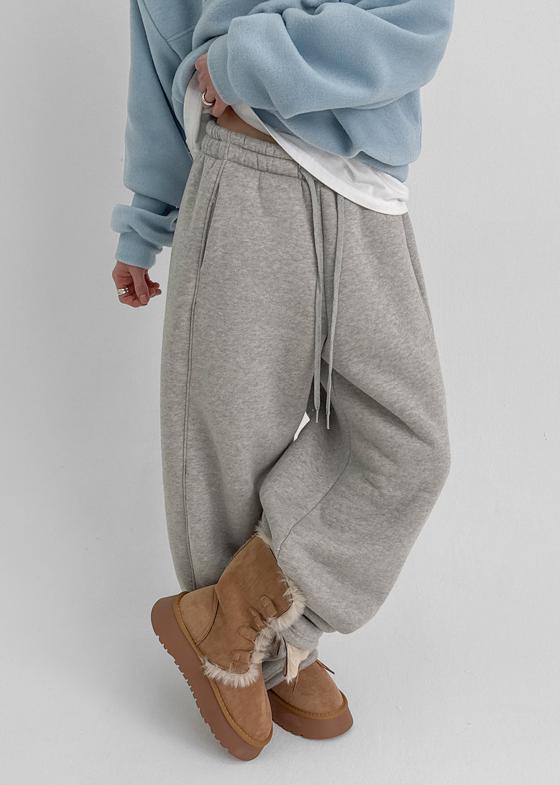 Caman Suede Folding Middle Fur Boots - 3colors