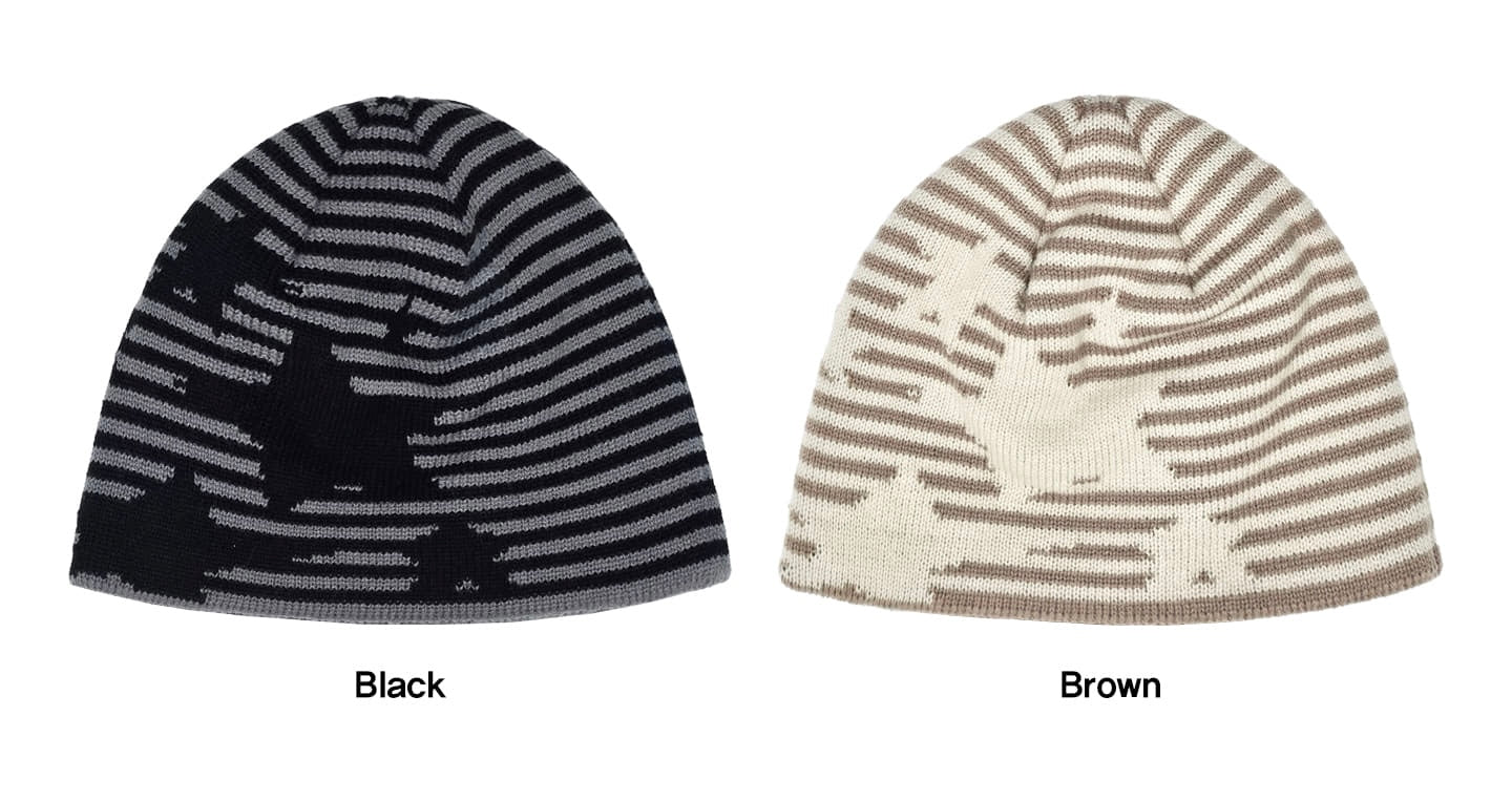 STRIPE STAR BEANIE / 2COLORS