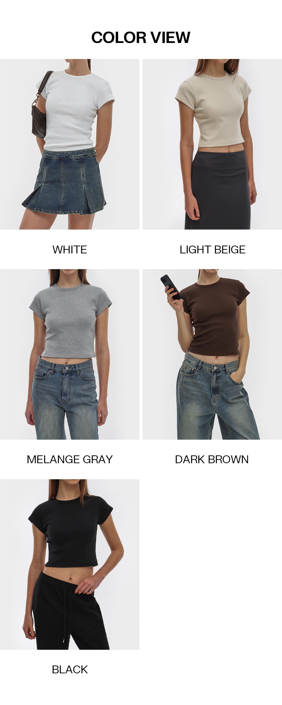 [韓國銷量7000+][B-BASIC] Standard Short Sleeve Round Tee / 5colors