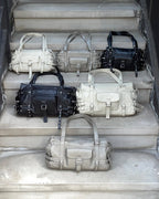 [DEINET] BELTED POCKET MINI SHOULDER BAG IN GREY
