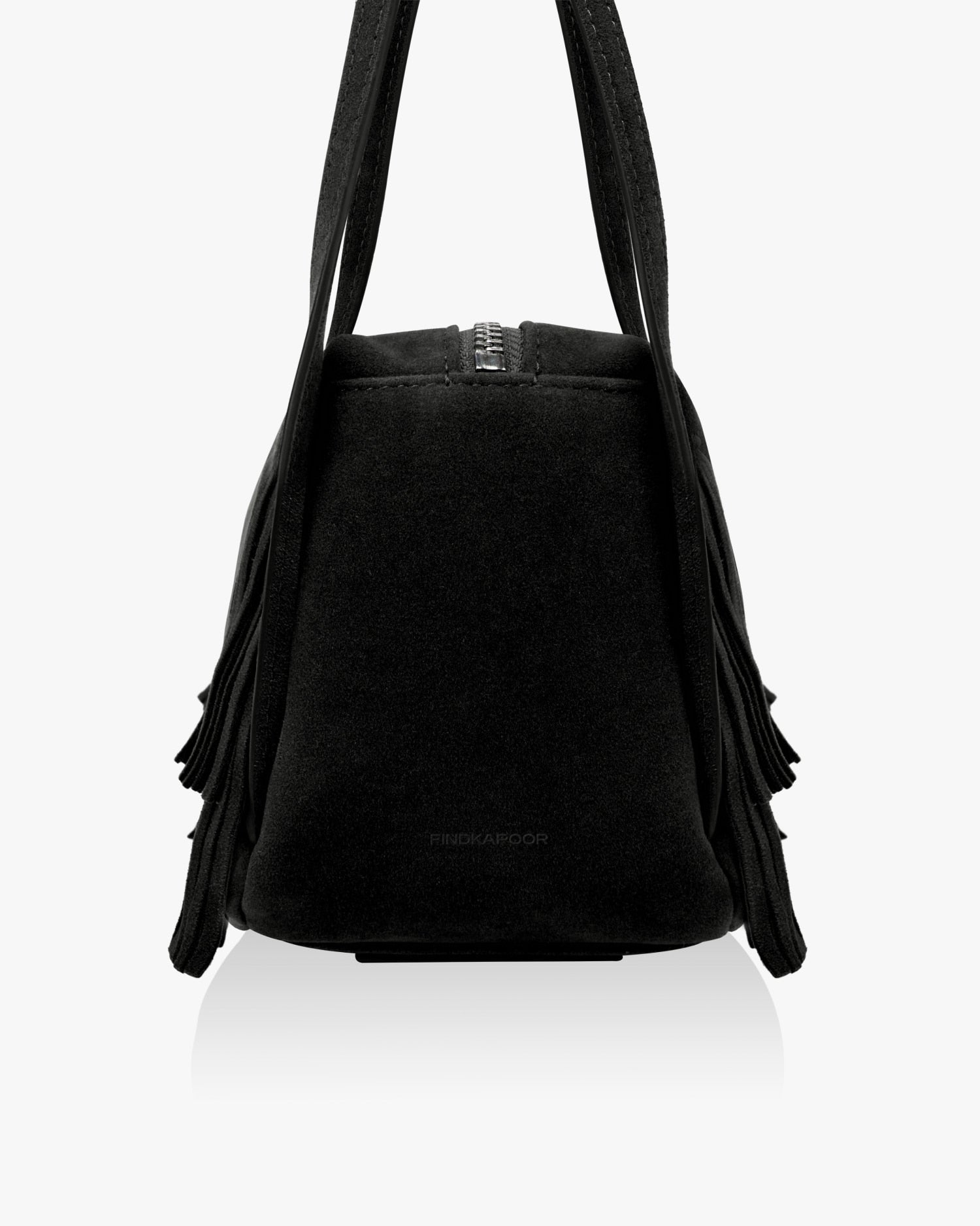 FINDKAPOOR MONO FRINGE BAG 24 - SUEDE BLACK