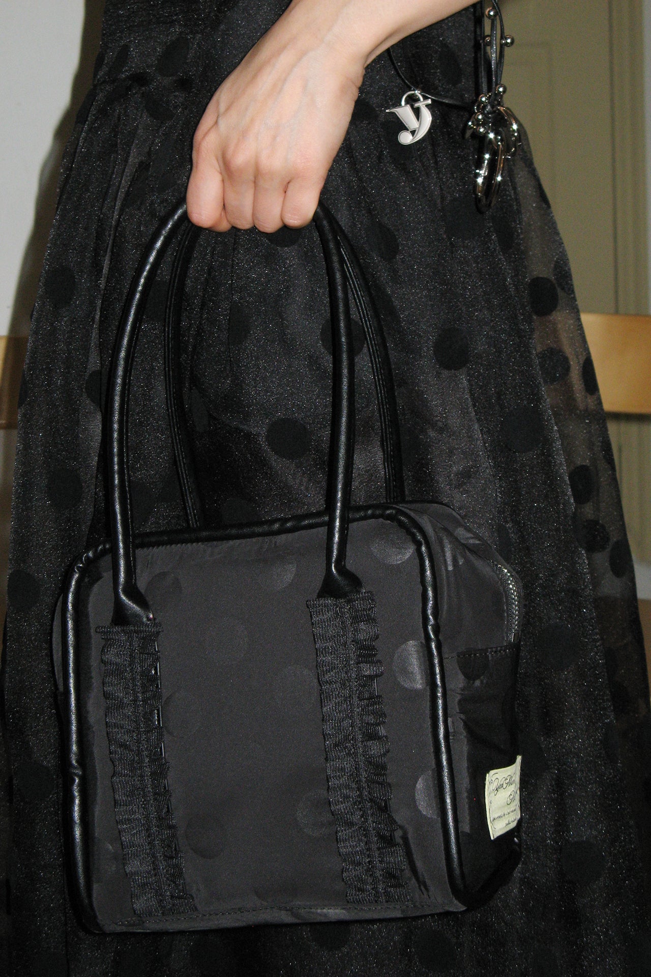 Yeomim mini box bag / black dot