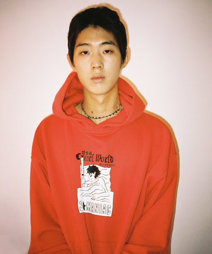 niceghostclub RESTLESS SLEEP HOODIE [RED]