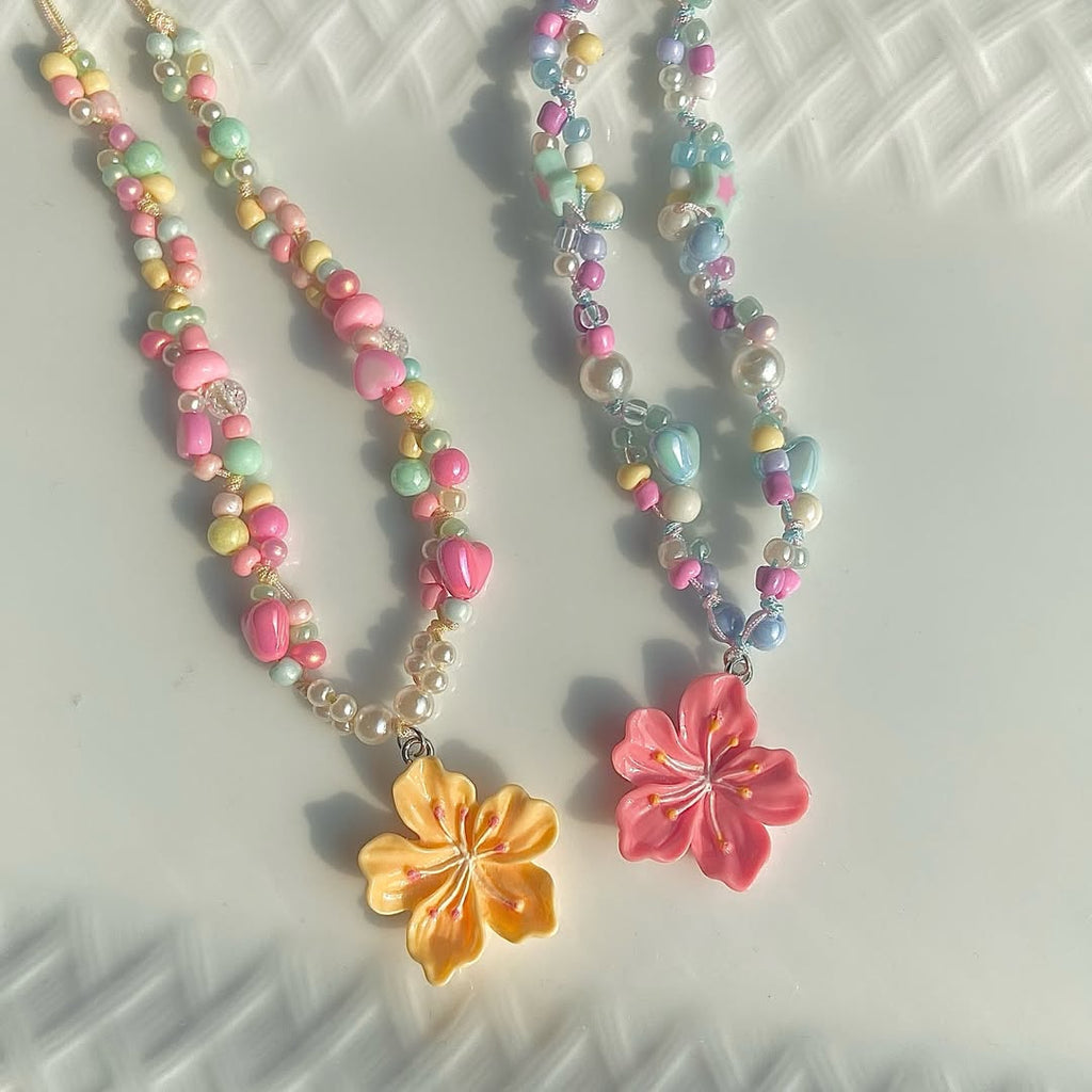 abbie.acc Floral Bright Necklace / 5colors