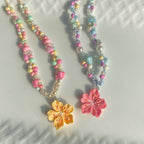 abbie.acc Floral Bright Necklace / 5colors
