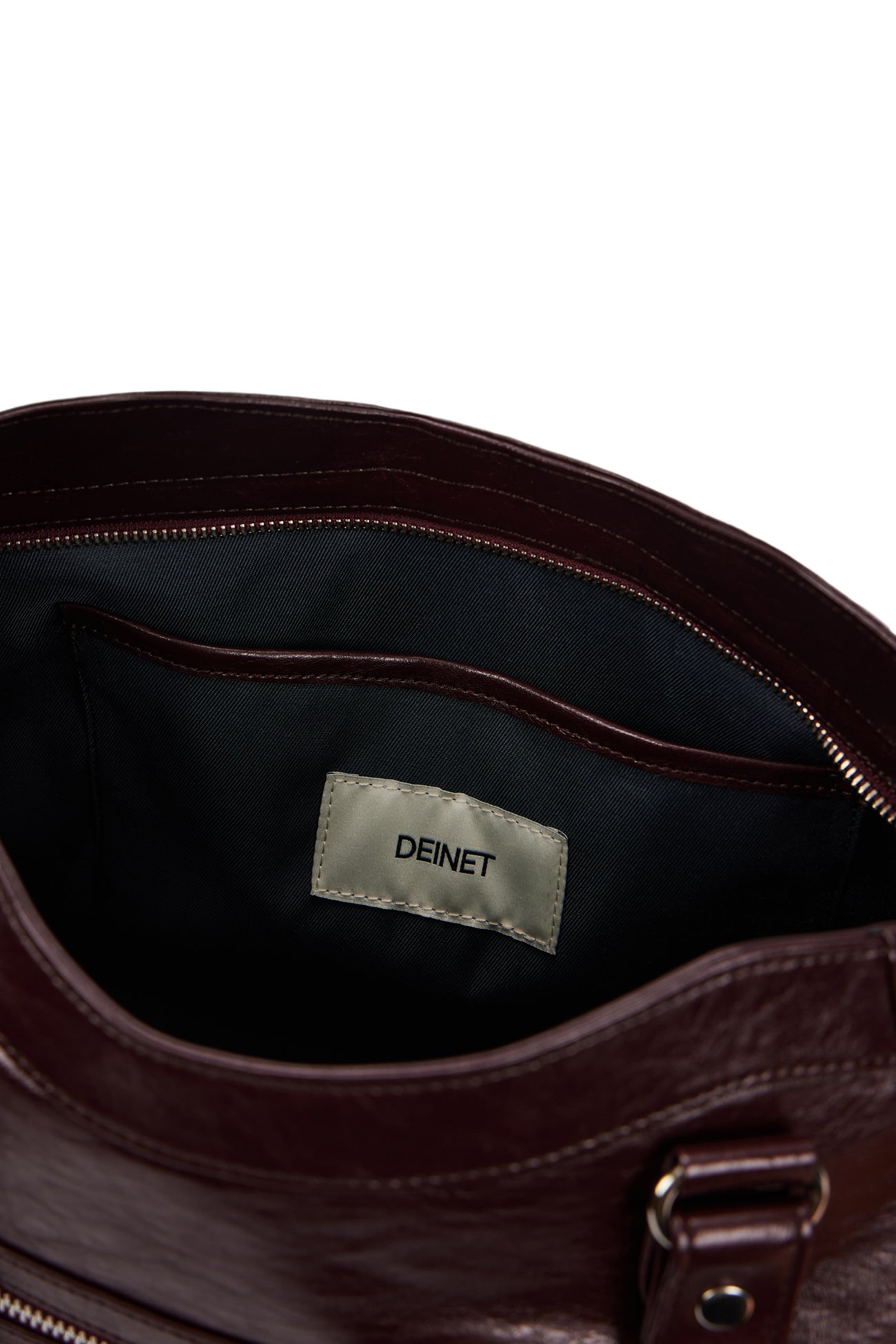 DEINET STUD POCKET BIG BAG IN BURGUNDY