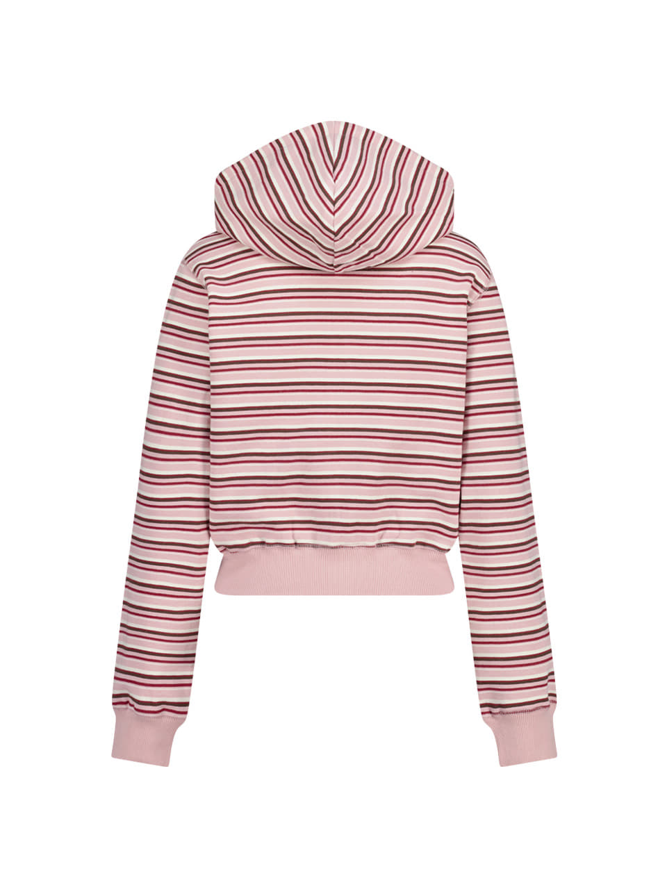CALIE BABE STRIPE HOOD ZIP UP PINK