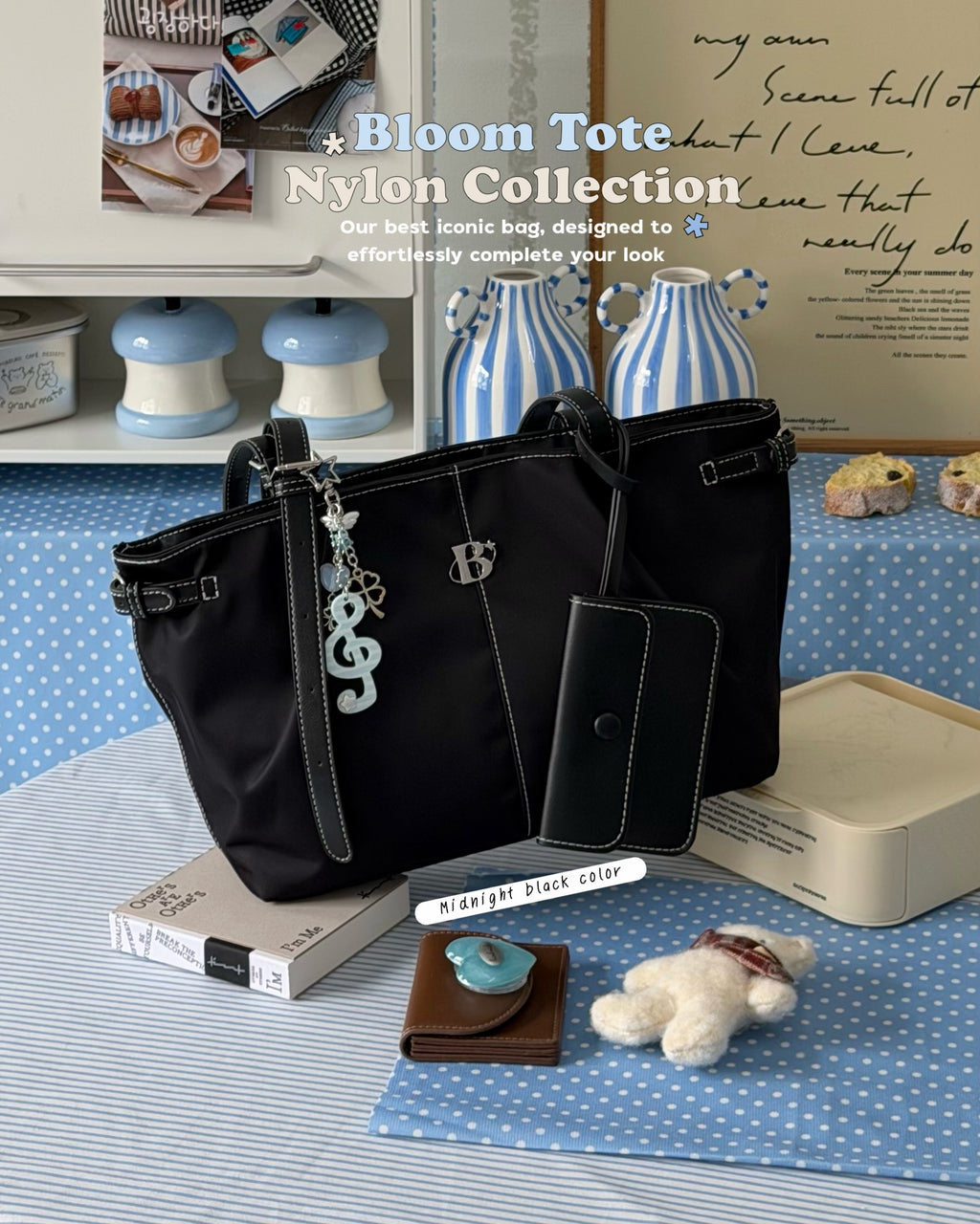 [獨家代理] [OBAGHOUSE] THE BLOOM TOTE ★NYLON★ COLLECTION_3 COLORS