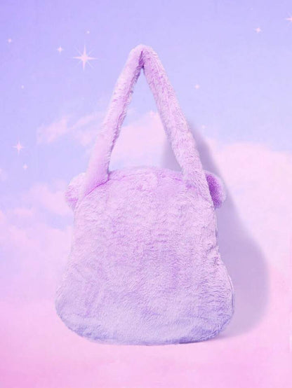 [最後1件] 海外正版 CareBears Plush Shoulder Totebag / purple