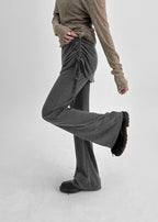 Levi Shirring Banded Skirt Pants - 2colors