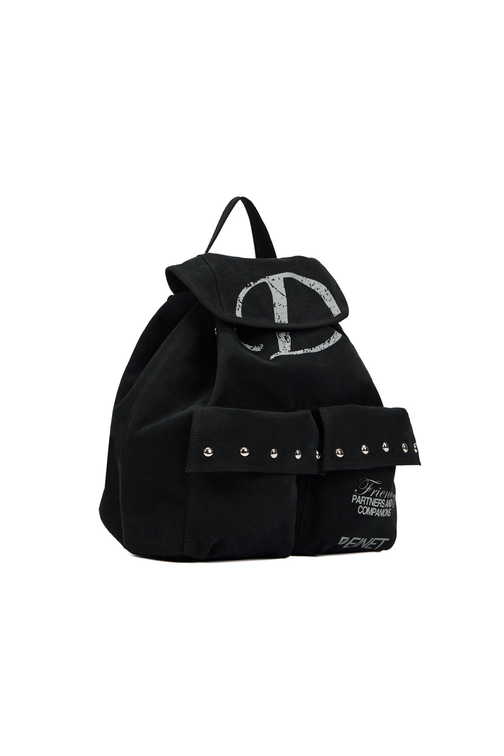 DEINET D & FRIENDS STUD POCKET BACKPACK IN BLACK