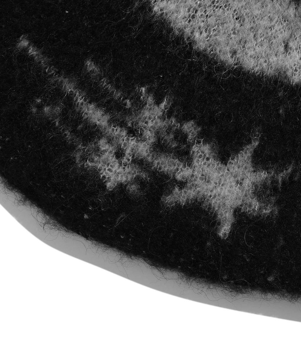 niceghostclub STRIPE 3STAR LOGO MOHAIR BEANIE
[BLACK]