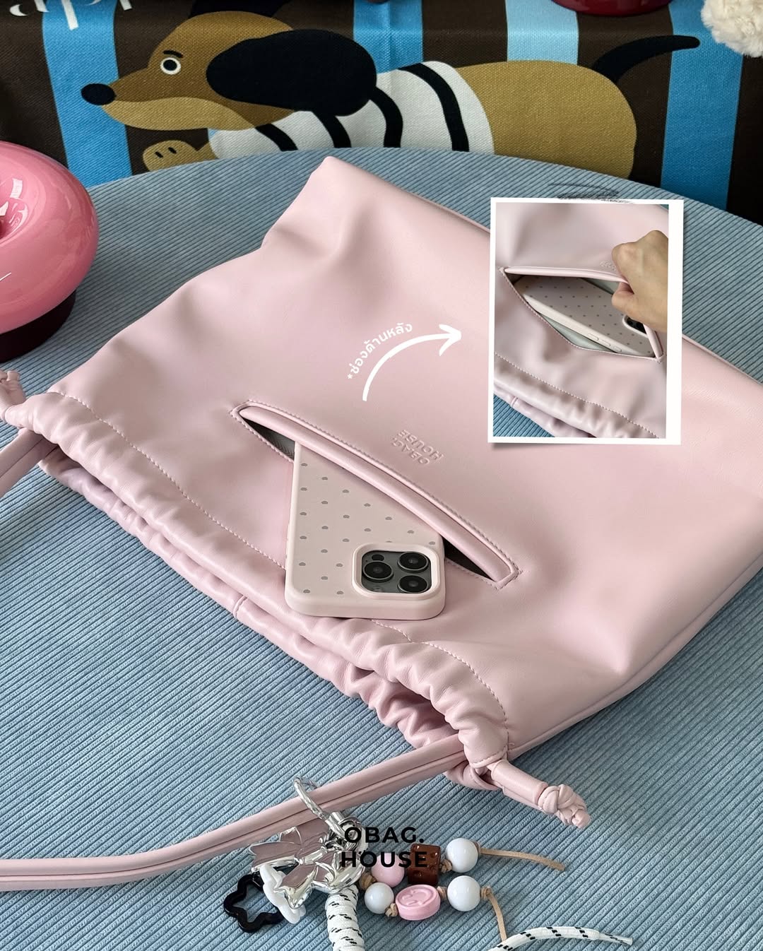 [香港現貨✨] the Dumpling Bag (drawstring) - Soft Pink