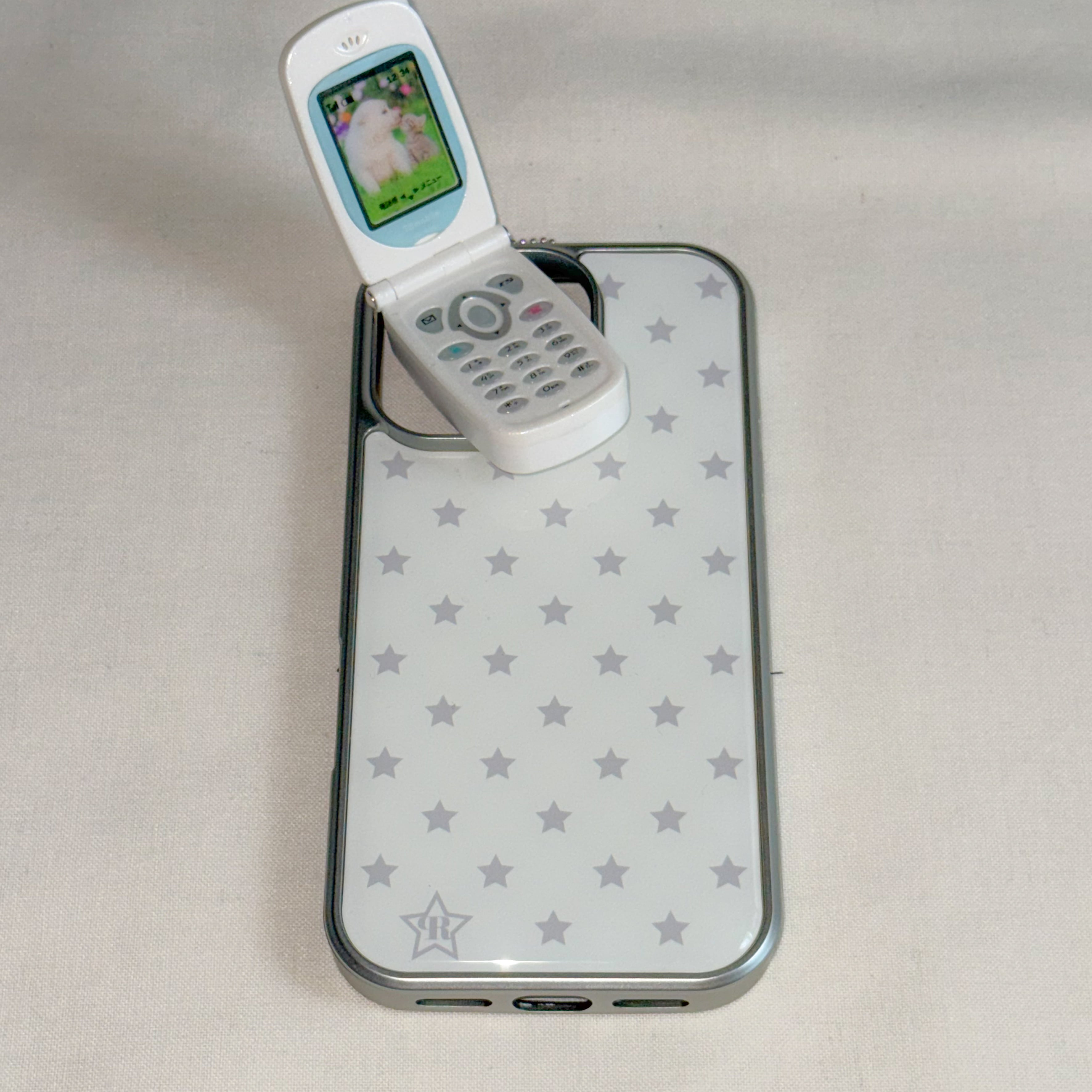 Silver Star-Dots Epoxy Bumper iPhone Case