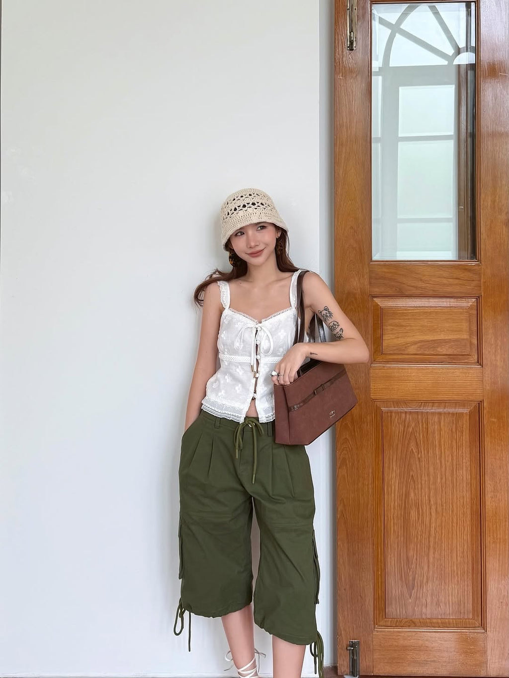 [獨家代理🎀] Daisy Muse Ballerina Shoulder Bag - Brownie