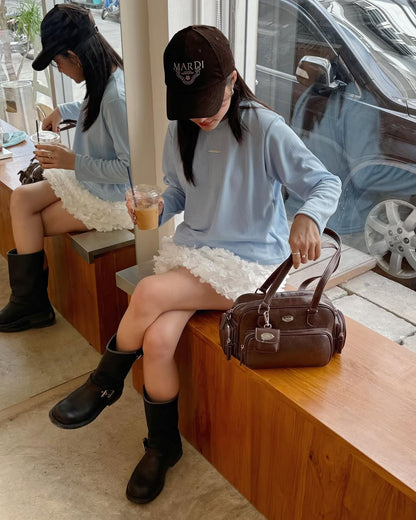 Saitang Rubbie Cross/Shoulder Bag / Chocolate Brown
