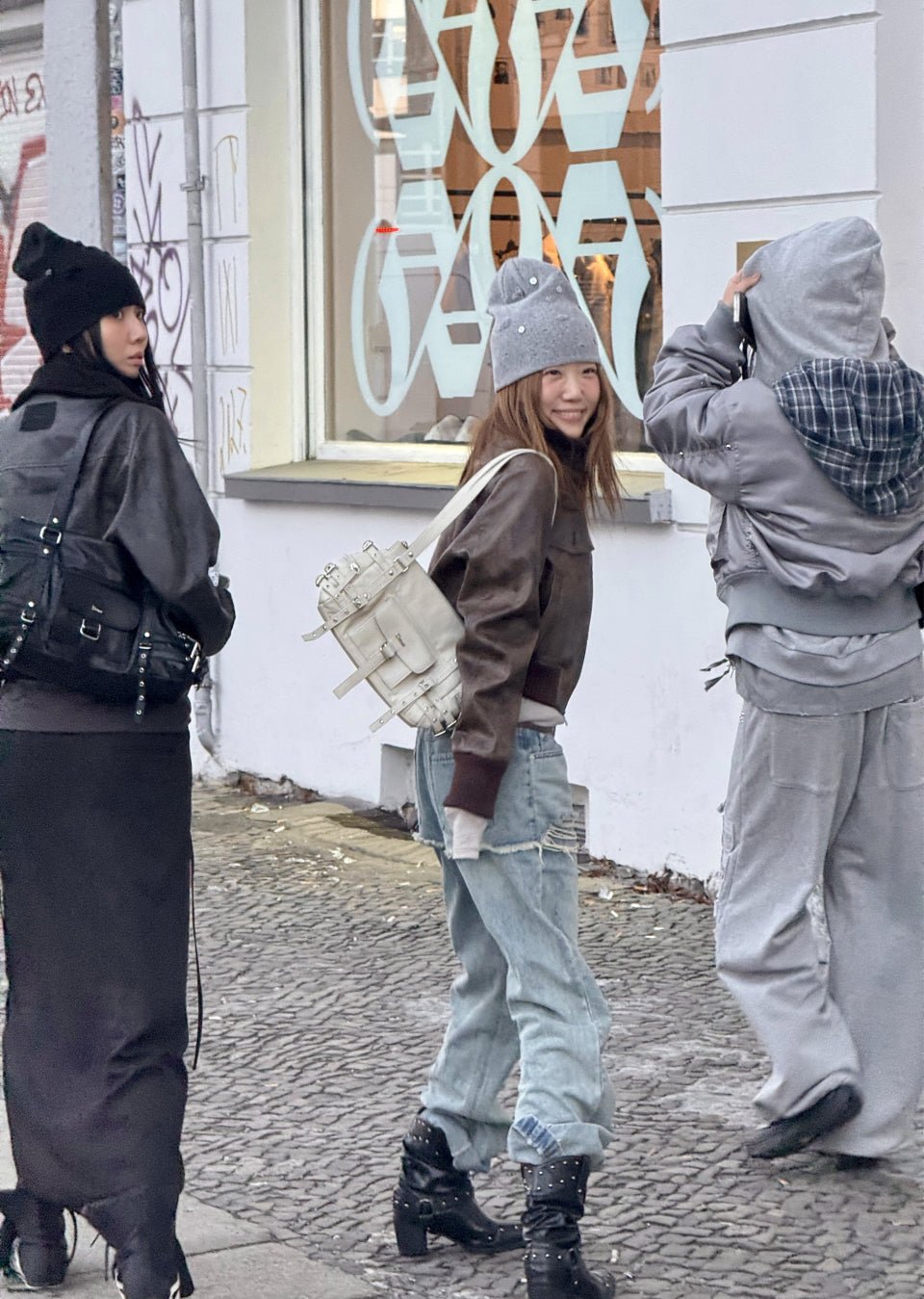 [DEINET] BELTED POCKET MINI SHOULDER BAG IN BEIGE